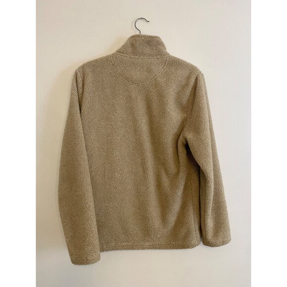 Telluride Clothing Co Beige Sherpa Pullover Sweater Quarter Zip Size S - Picture 7 of 7